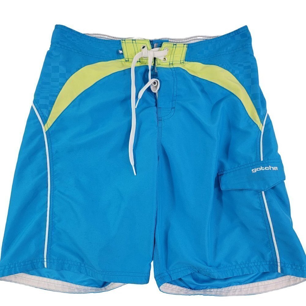 Gotcha Men’s Size Medium Drawstring Waist Swim Trunks Board Shorts with Pocket